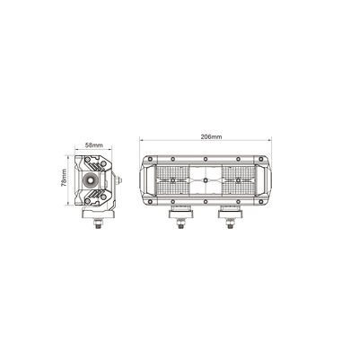 EMC 오프로드 픽업 Osram Led 라이트 바 콤보 213w 브래킷 포함