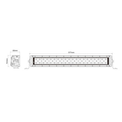 배 40*5W Osram을 위한 224w IP67 방수 이중 줄 LED 표시등 막대