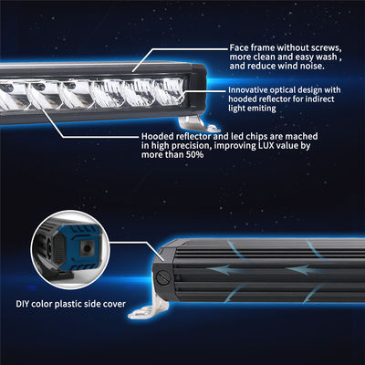 차량 45mm 호리호리한 단 하나 줄 LED 표시등 막대 6pcs*3w Osram 반대로 충격 ODM OEM