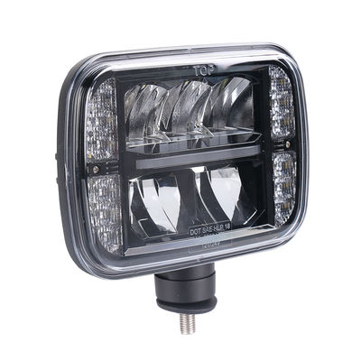 까만 SAE 5 x 7 LED 눈 쟁기 헤드라이트 30W 6000K 높은 낮은 광속